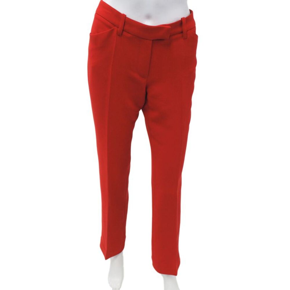 Barbara Bui Women Red Dress Pants 100% Polyester Button Size 40